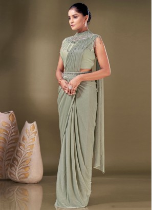 Vivacious Plain Imported Designer Saree