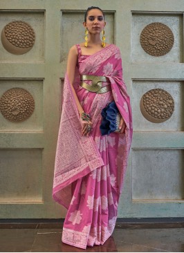 Vivacious Weaving Purple Saree