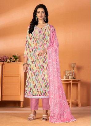 Vivid Cotton Ceremonial Trendy Salwar Kameez