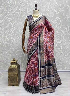 Vivid Multi Colour Weaving Saree