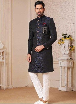 Voguish Blue Indo Western Kurta Set