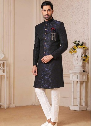 Voguish Blue Indo Western Kurta Set