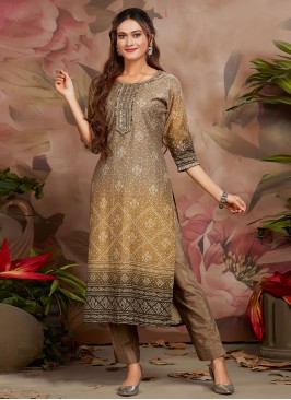 Voguish Chanderi Party Casual Kurti