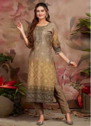 Voguish Chanderi Party Casual Kurti