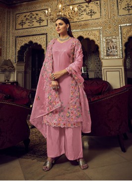 Voguish Embroidered Ceremonial Salwar Suit