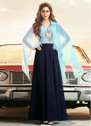 Voguish Georgette Ceremonial Designer Gown