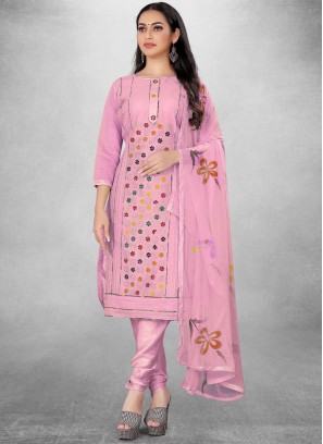 Voguish Pink Ceremonial Salwar Suit