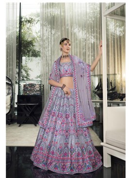 Voilet color silk  Lehenga Choli