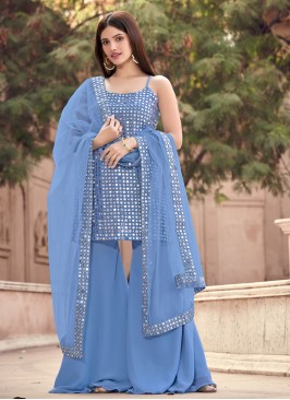 Voluptuous Fancy Faux Georgette Designer Pakistani Suit