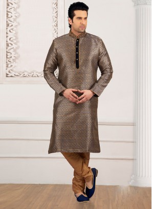 Wedding Function Wear Beige Color Kurta Payjama