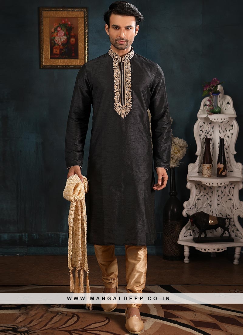 DASHING BLACK MENS KURTA – Sachin's