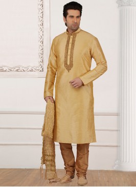 Wedding Function Wear Cream Color Kurta Payjama