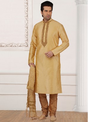 Wedding Function Wear Cream Color Kurta Payjama