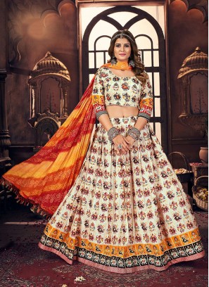 Wedding Function Wear Cream Color Lehenga Choli