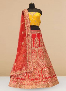 Wedding Function Wear Red Color Designer Lehenga Choli
