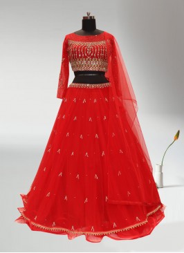 Wedding Function Wear Red Color Lehenga Choli
