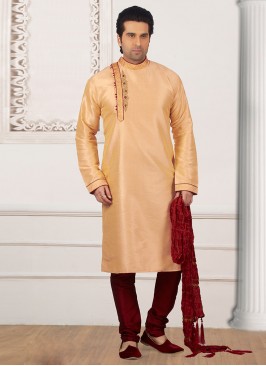 Wedding Wear Fancy Kurta Payjama In Cream