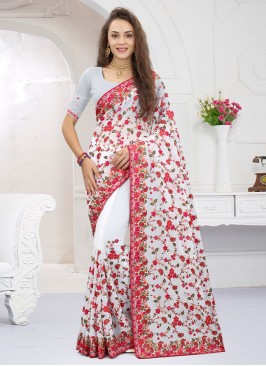 White Ceremonial Classic Saree