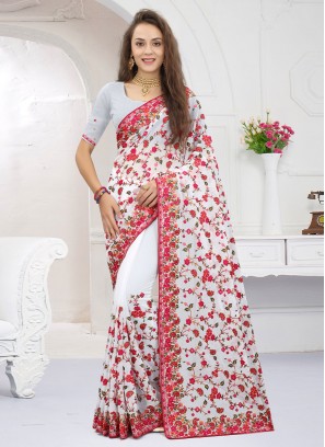 White Ceremonial Classic Saree