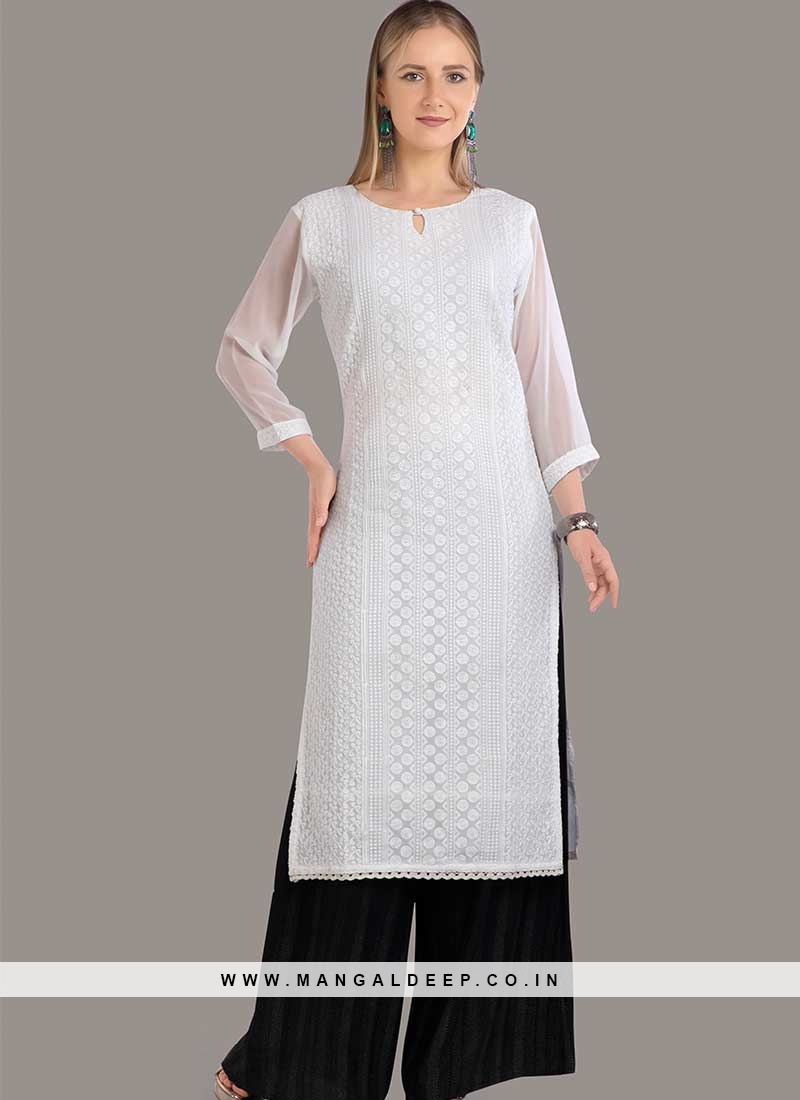 Tunic House Benz Pick & Choose Rayon Wholesale Chikankari Work Naira Style Fancy  Kurtis Catalog