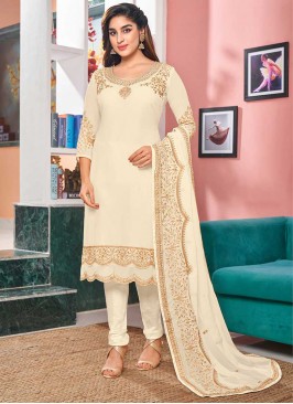 White Color Georgette Salwar Suit