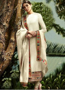 White Color Georgette Salwar Suit