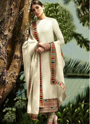 White Color Georgette Salwar Suit