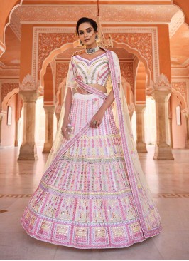 White Color Gota Embroidered Lehenga