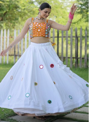 White Color Readymade Lehenga Choli