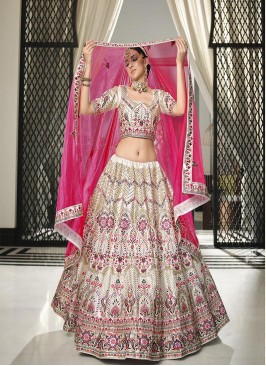 White color silk  Lehenga Choli