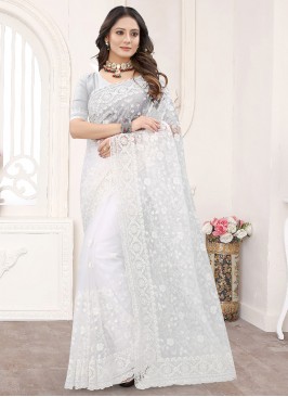 White Net Classic Saree