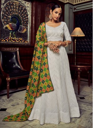 White Wedding Lehenga Choli