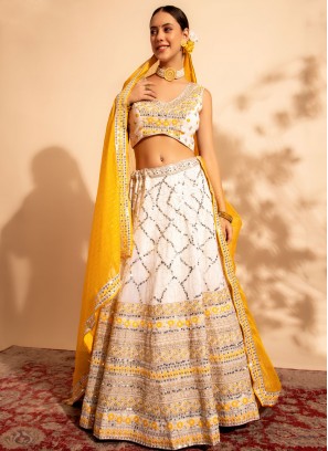 White Wedding Trendy Lehenga Choli