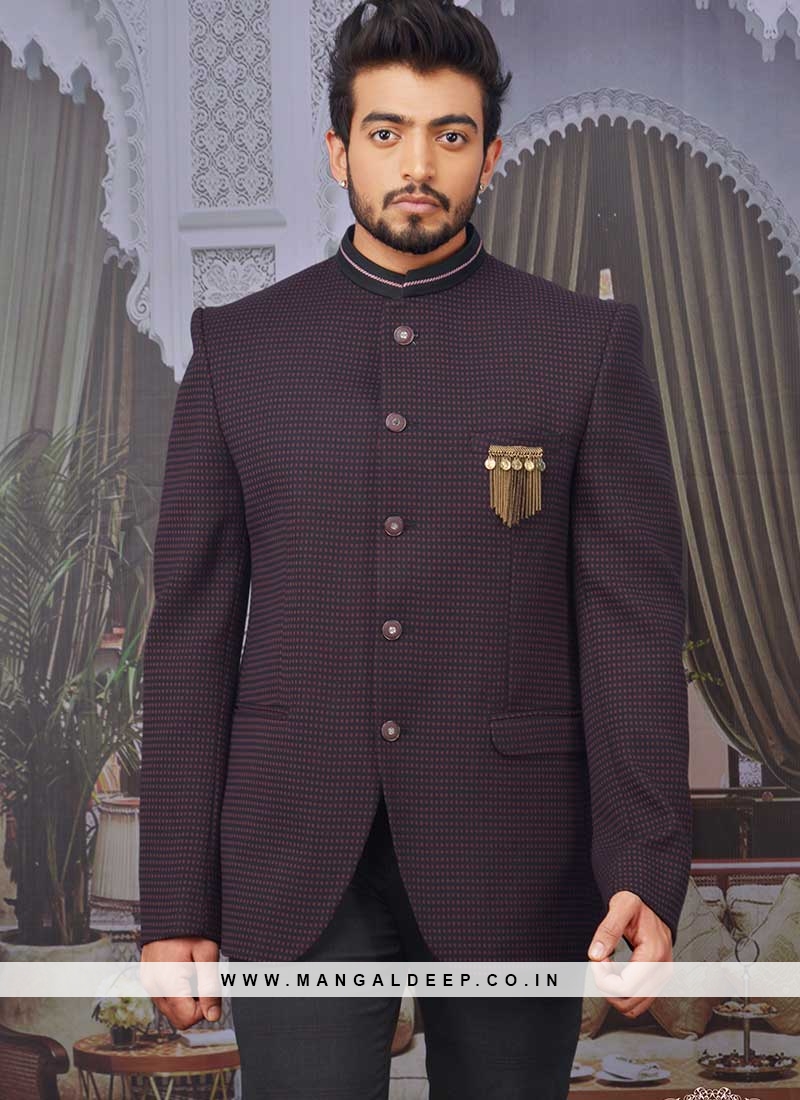 Attractive Wine Color Jodhpuri Set | Designer suits for men, Wedding suits  men, Men dress