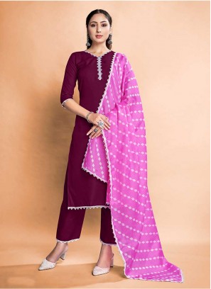 Wine Color Rayon Readymade Dress
