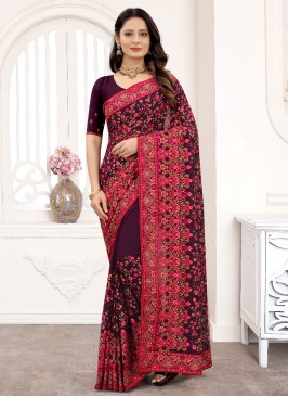 Wine Festival Faux Georgette Designer Saree