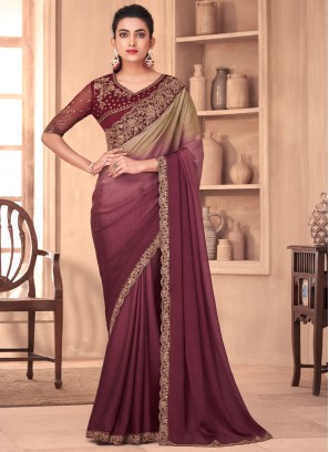 Wine Festival Shaded Saree