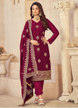 Wine Festival Vichitra Silk Trendy Salwar Suit