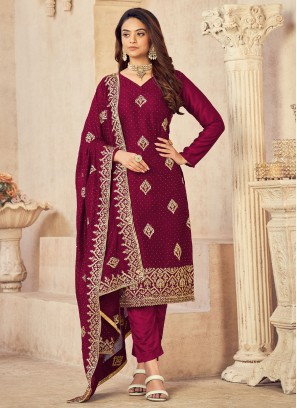 Wine Festival Vichitra Silk Trendy Salwar Suit