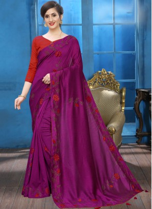 Wine Party Classic Saree