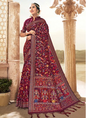 Wine Party Saree