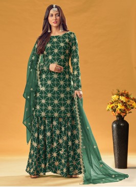 Winsome Embroidered Palazzo Salwar Suit