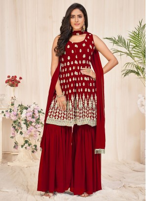 Winsome Embroidered Sharara Set