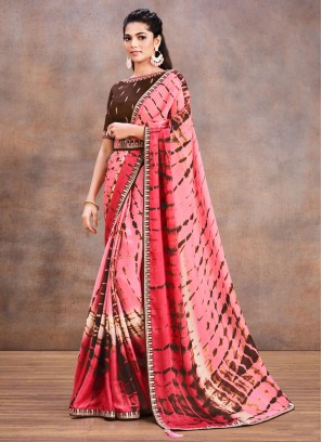 Winsome Faux Crepe Printed Traditional Saree