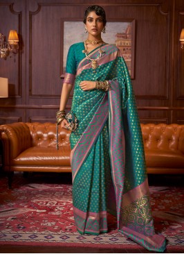 Winsome Green Trendy Saree