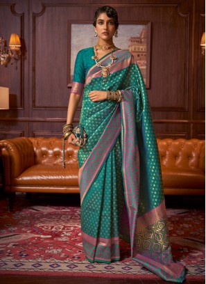 Winsome Green Trendy Saree