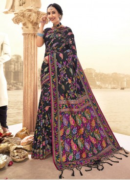 Woven Blended Cotton Designer Saree in Multi Colour
