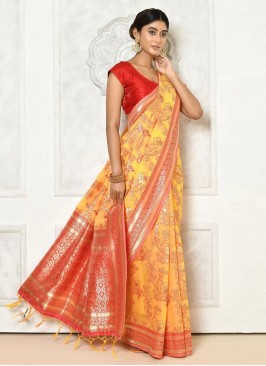 Yellow Ceremonial Classic Saree