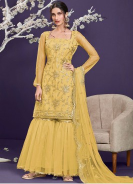 Yellow Ceremonial Designer Pakistani Suit