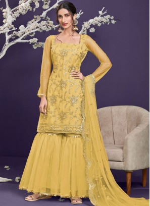Yellow Ceremonial Designer Pakistani Suit